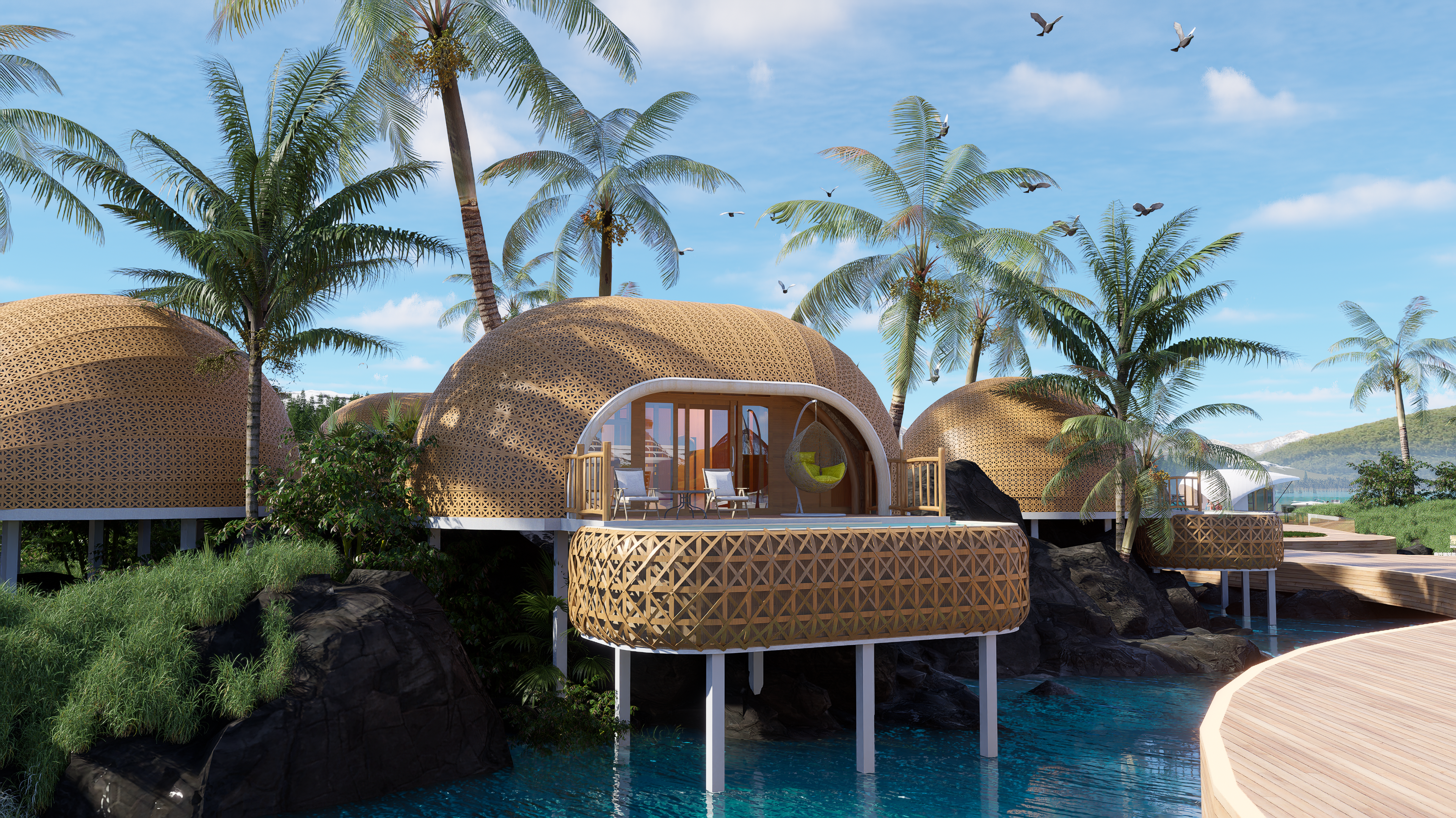 Lakeside villa development